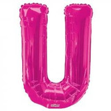 34" Letter Balloon - U - Pink 34" Letter Balloon - U - Pink