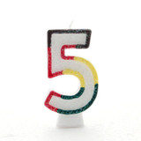 Multicoloured Number Candle Age 5 Multicoloured Number Candle Age 5