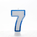 Blue Number 7 Candle Blue Number 7 Candle