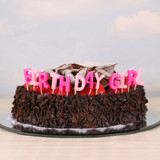 Pink Birthday Girl Letter Candles