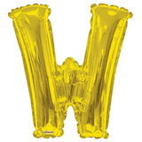 34" Letter Balloon - W - Gold 34" Letter Balloon - W - Gold