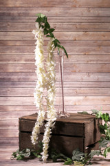 80cm Long Cream Wisteria