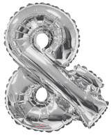 34" Silver Symbol & Balloon 34" Silver Symbol & Balloon