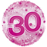 Age 30 Clearview Balloon - Pink (24 inch) Age 30 Clearview Balloon - Pink (24 inch)