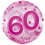 Age 60 Clearview Balloon - Pink (24 inch) Age 60 Clearview Balloon - Pink (24 inch)