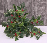 40cm Mixed Green Holly Bush 40cm Mixed Green Holly Bush