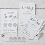 White Scratch The Date Wedding Invitations - Scratch & Reveal White Scratch The Date Wedding Invitations - Scratch & Reveal