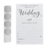 White Scratch The Date Wedding Invitations - Scratch & Reveal White Scratch The Date Wedding Invitations - Scratch & Reveal