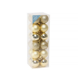 Mini Champagne Shatterproof Baubles (x24)