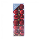 3cm Red Shatterproof Baubles (x24) 3cm Red Shatterproof Baubles (x24)