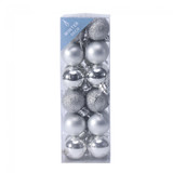 3cm Silver Shatterproof Baubles (x24) 3cm Silver Shatterproof Baubles (x24)