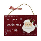 Mdf Hanging Decoration - My Christmas Wish List Mdf Hanging Decoration - My Christmas Wish List