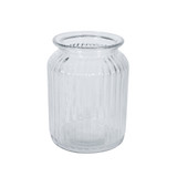 Ribbed Glass Vase (14.5cm x 11cm) 