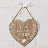 A True Love Story Heart Plaque A True Love Story Heart Plaque