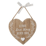 A True Love Story Heart Plaque