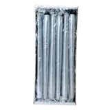 12 Silver Taper Candles 25cm 12 Silver Taper Candles 25cm