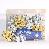 Happy Birthday Silver & Gold Gift Bows (x30) Happy Birthday Silver & Gold Gift Bows (x30)