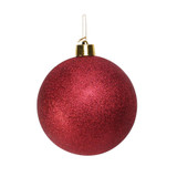 Burgundy Glitter Shatterproof Bauble (x1) (25cm) Burgundy Glitter Shatterproof Bauble (x1) (25cm)