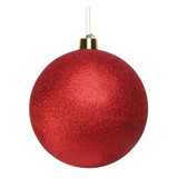 Red Glitter Shatterproof Bauble (x1) (30cm)