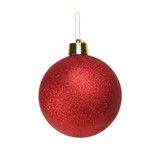 Red Glitter Shatterproof Bauble (x1) (20cm)