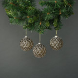 Asteria 8cm Glass Bauble (Set of 4) Gold Asteria 8cm Glass Bauble (Set of 4) Gold