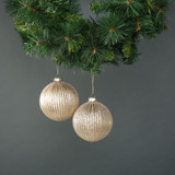 Calista 10cm Glass Bauble Gold (Set of 4)