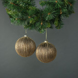 Titania 12cm Glass Bauble Gold (Set of 4) Titania 12cm Glass Bauble Gold (Set of 4)