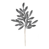 Pewter Glitter bay leaf spray Pewter Glitter bay leaf spray