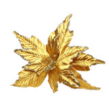 Large Gold Poinsettia Pick Large Gold Poinsettia Pick