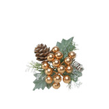 Snowy Gold Berry and Cone Spray (18cm) Snowy Gold Berry and Cone Spray (18cm)