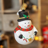 Assorted Glitter Snowman Hanging Decorations 