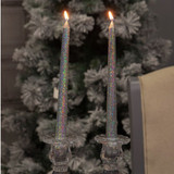 Set of 6 Silver Glitter Tealight & Dinner Candles Set of 6 Silver Glitter Tealight & Dinner Candles