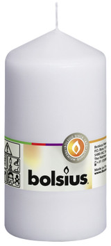 Bolsius Pillar Candle White (130mm x 68 mm) Bolsius Pillar Candle White (130mm x 68 mm)
