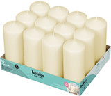 12 Bolsius Professional Pillar Candles - Ivory (168/68mm)