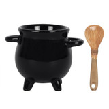 Cauldron Egg Cup with Broom Spoon Cauldron Egg Cup with Broom Spoon