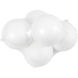 White Polystyrene Ball - 8cm - 5 Pack