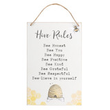 Hive Rules Hanging Sign Hive Rules Hanging Sign