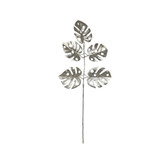 Champagne Metallic Monstera Leaf Spray Champagne Metallic Monstera Leaf Spray