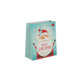 Cute Santa Gift Bag (Medium, light blue) Cute Santa Gift Bag (Medium, light blue)