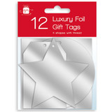 Silver Foiled Christmas Tags 