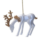White Glitter Deer Decoration (Assorted Product)