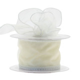 Cream Organza Ribbon 50mm 