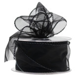 Black Organza Ribbon 50mm Black Organza Ribbon 50mm