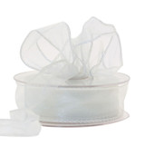 White Organza Ribbon 30mm White Organza Ribbon 30mm