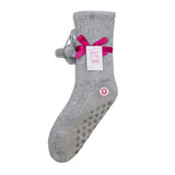 Ladies Cable Lounge Sock with Grippers