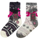 Girls Fairisle Lounge Sock (Assorted Designs)
