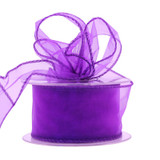 Purple Chiffon Ribbon 50mm 