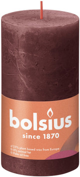 Velvet Red Bolsius Rustic Shine Pillar Candle (130 x 68mm) Velvet Red Bolsius Rustic Shine Pillar Candle (130 x 68mm)