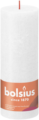Cloudy White Bolsius Rustic Shine Pillar Candle (190 x 68mm) Cloudy White Bolsius Rustic Shine Pillar Candle (190 x 68mm)