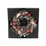 Green/Lilac Pine Cone & Apple Wreath (30cm) Green/Lilac Pine Cone & Apple Wreath (30cm)